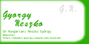 gyorgy meszko business card